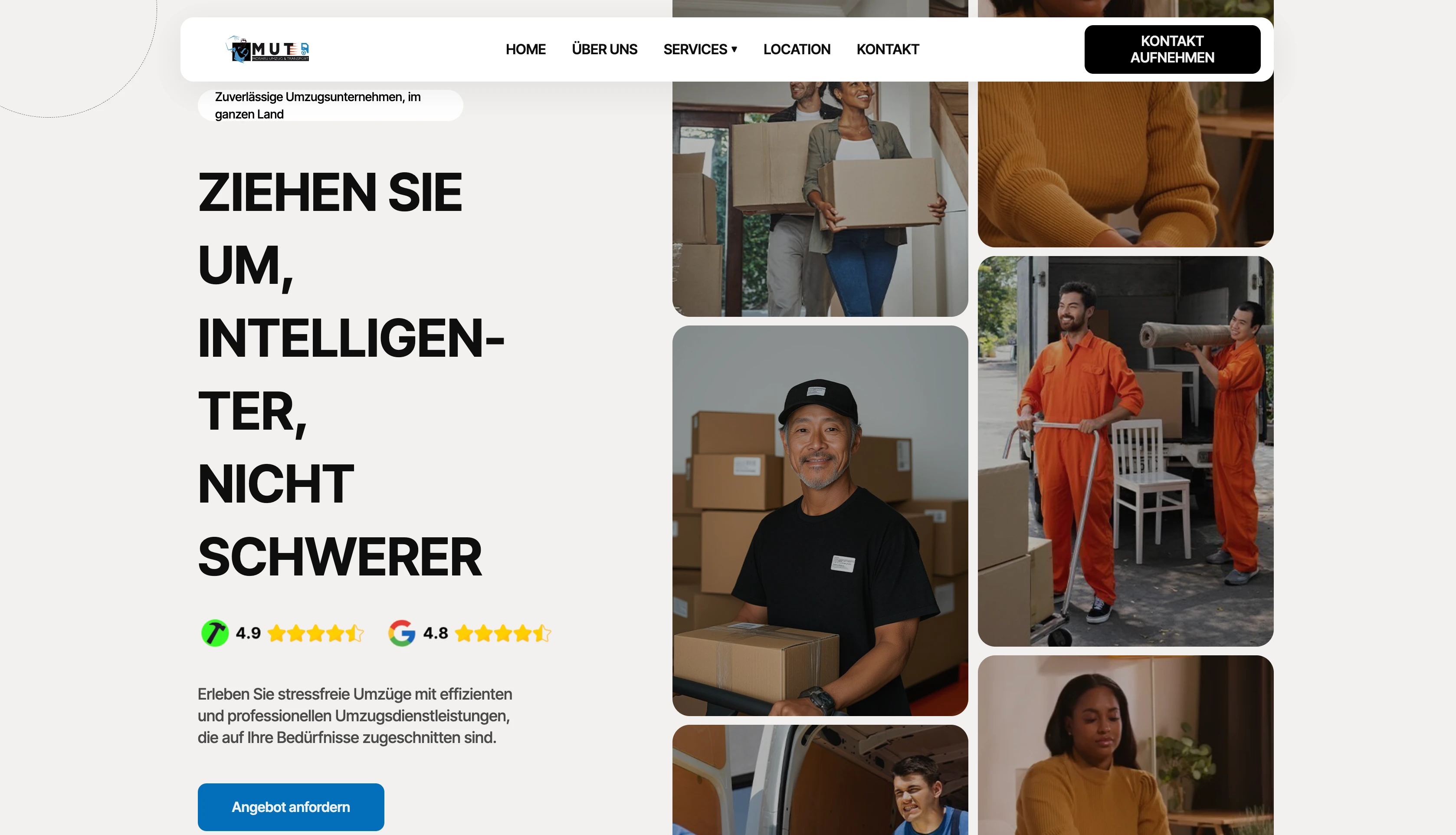 MUT Umzüge & Transport - Website preview